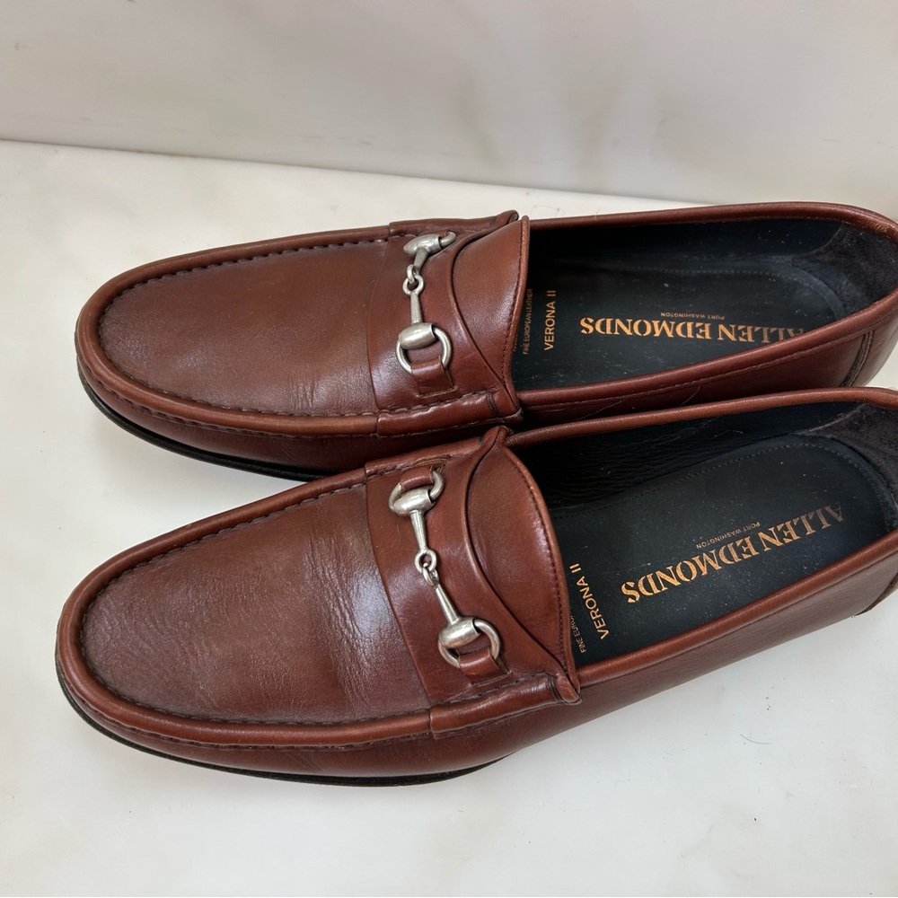 Allen Edmonds Brown Leather Slip-On Loafers